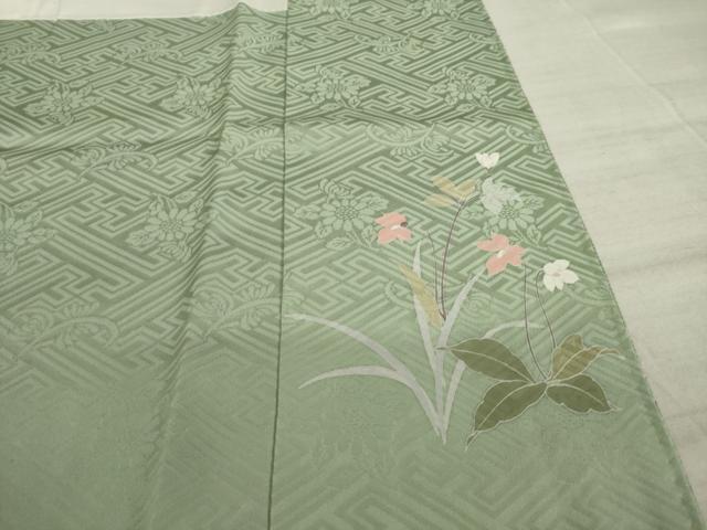 平和屋着物○訪問着 枝花文 暈し染め 正絹 逸品 AAAZ3795ck