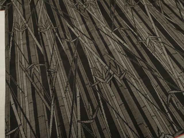 平和屋着物●上質な紬　笹竹文　正絹　逸品　AAAZ3804ck 平和屋着物○上質な紬 笹竹文 正絹 逸品 AAAZ3804ck