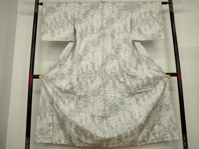 平和屋着物○本場大島紬 白大島 樹林文 正絹 逸品 AAAZ3805ck 紬