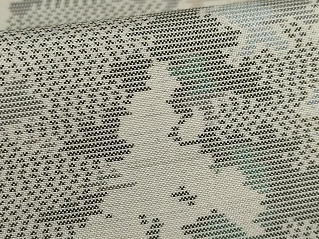 平和屋着物○本場大島紬 白大島 樹林文 正絹 逸品 AAAZ3805ck 紬