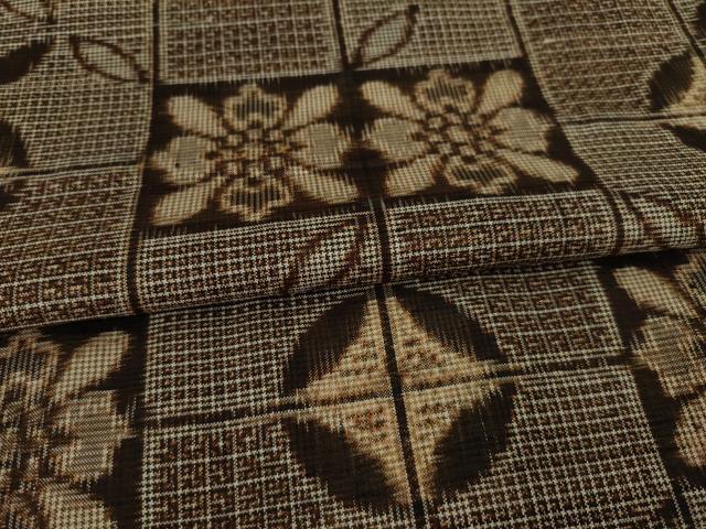 平和屋着物□本場大島紬 9マルキ 雪輪尽くし 正絹 逸品 BAAO6895my