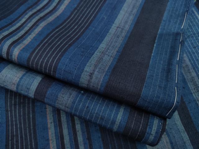 平和屋着物●上質な紬　縞　正絹　逸品　未使用　AAAZ3815ck