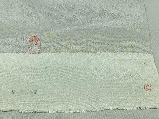 平和屋着物▽訪問着 単衣 草花文 反端付き 正絹 逸品 AAAZ3964jh