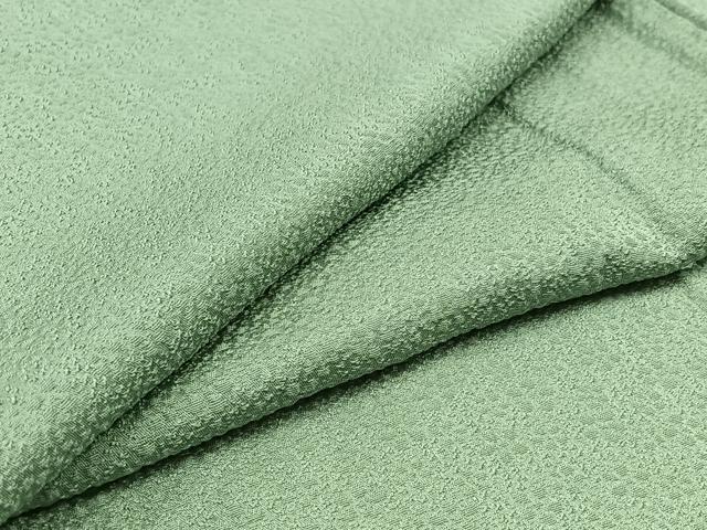 平和屋着物▽上質な色無地　単衣　青竹色　正絹　逸品　AAAZ3977jh