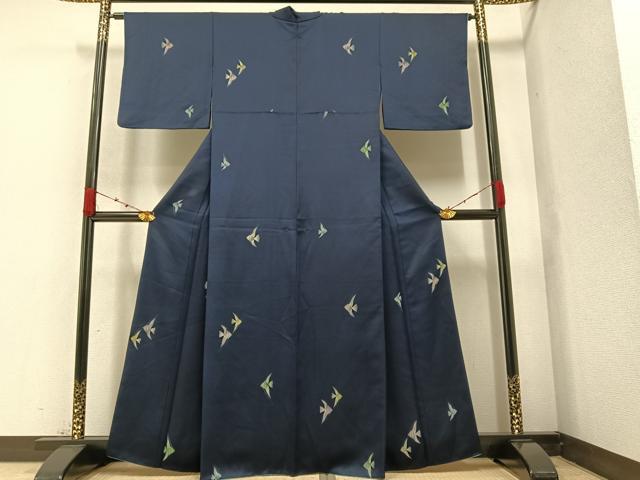 平和屋着物●上質な小紋　手描き　エンゼルフィッシュ　正絹　逸品　AAAZ4491ph 平和屋着物○上質な小紋 手描き エンゼルフィッシュ 正絹 逸品 AAAZ4491ph