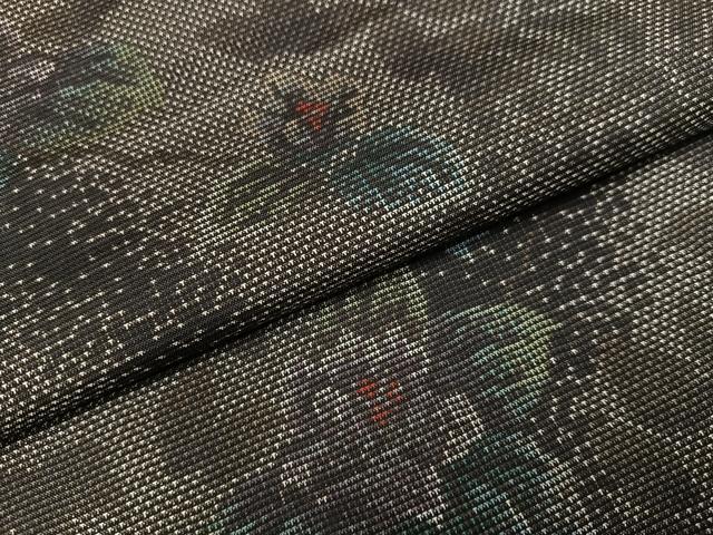 平和屋着物○本場大島紬 カタス7マルキ 霞椿 正絹 逸品 未使用 AAAY9961np