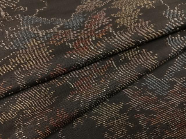 平和屋着物●本場大島紬　草木文　正絹　逸品　AAAZ4497ph