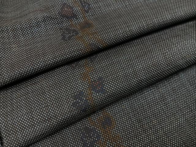 平和屋着物●本場大島紬　一元7マルキ　草花間道　正絹　逸品　AAAZ4500ph