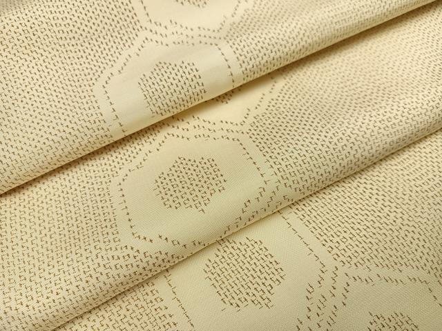 平和屋着物●上質な紬　亀甲間道　正絹　逸品　AAAZ4501ph