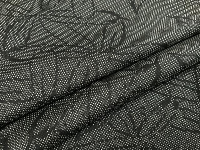 平和屋着物●本場大島紬　一元絣　葉尽くし　正絹　逸品　AAAZ4502ph