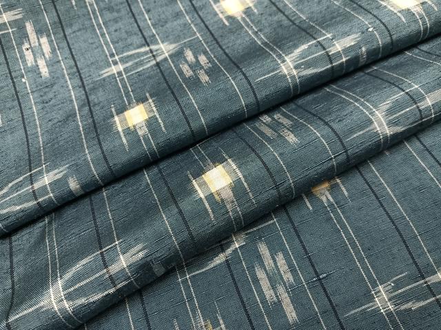 平和屋着物●上質な紬　琉球絣文様　正絹　逸品　未使用　AAAZ4505ph
