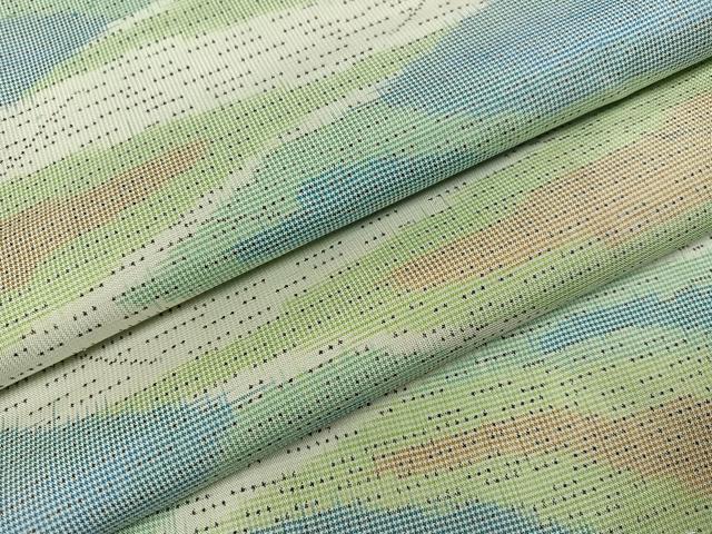 平和屋着物●本場大島紬　一元7マルキ　霞文　正絹　逸品　AAAZ4523ph