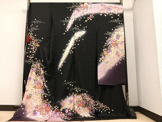 平和屋着物●豪華振袖　雪輪草花文　暈し染め　金彩　仮絵羽　逸品　未使用　AAAZ4528ph