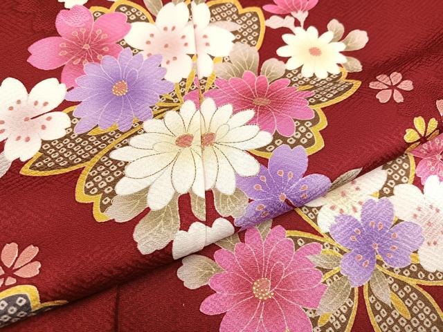 平和屋着物○豪華振袖 京友禅 花毬文 暈し染め 黒地 丹後