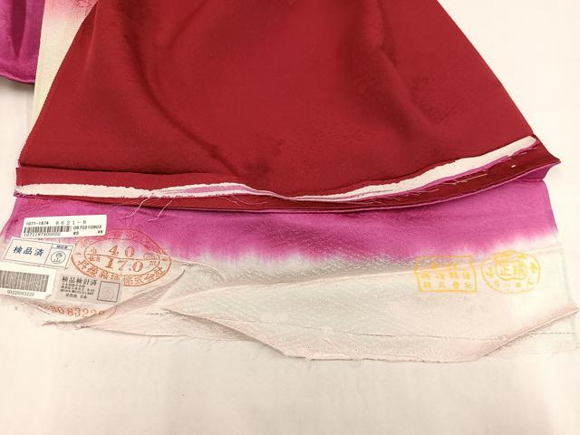 平和屋着物○豪華振袖 草花文 金銀彩 丹後ちりめん 仮絵羽 逸品