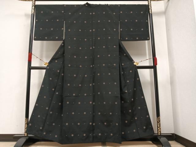 平和屋着物●京の名門・菱屋六右ェ門　紬　訪問着　鳥獣戯画　正絹　逸品　AAAU0154np 平和屋着物○京の名門・菱屋六右ェ門 紬 訪問着 鳥獣