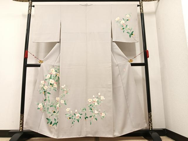 平和屋着物●訪問着　友禅　作家物　枝花文　正絹　逸品　AAAZ4551ph