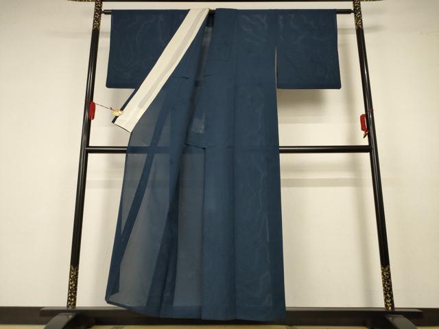 平和屋着物＊夏物 色無地 風景紋紗 褐返色 正絹 逸品 AAAZ8455jd