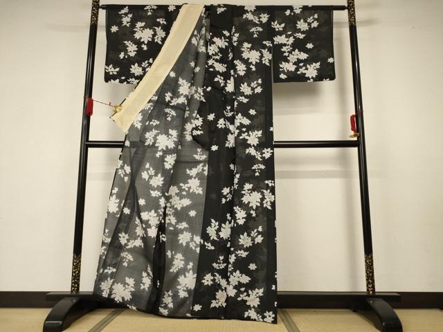 平和屋着物＊夏物 色無地 絽 紺瑠璃色 洗える着物 AABB5905st 平和屋