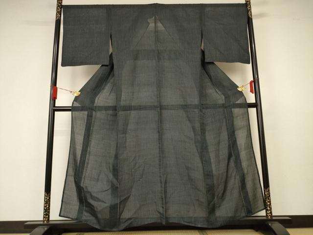 平和屋着物＊夏物 小紋 紗 縞 洗える着物 AAAZ4633jd 平和屋着物＊夏物