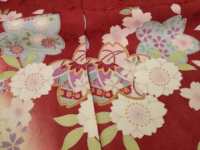 平和屋着物○豪華振袖 舞桜文 暈し染め 仮絵羽 逸品