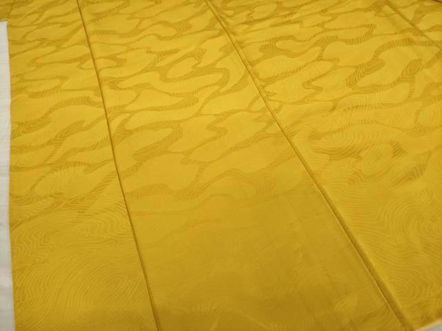 平和屋着物○上質な色無地 流水地紋 櫨染色 正絹 逸品 AAAZ4769ck