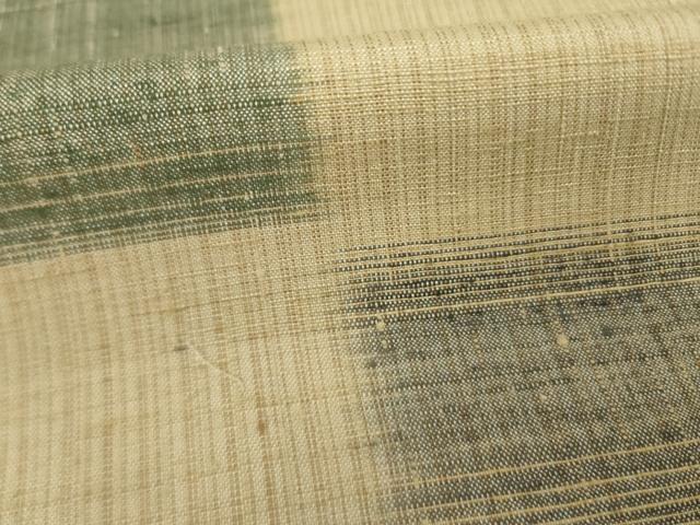 平和屋着物○上質な紬 市松文 正絹 逸品 AAAZ4781ck