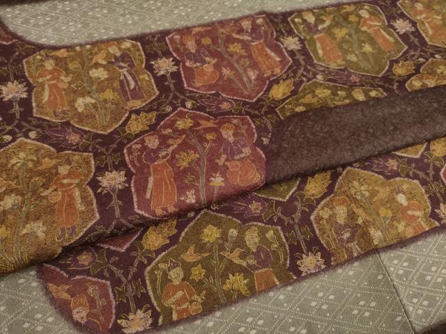 平和屋着物○訪問着 エ霞人物文 金彩 正絹 逸品 AAAZ4784ck