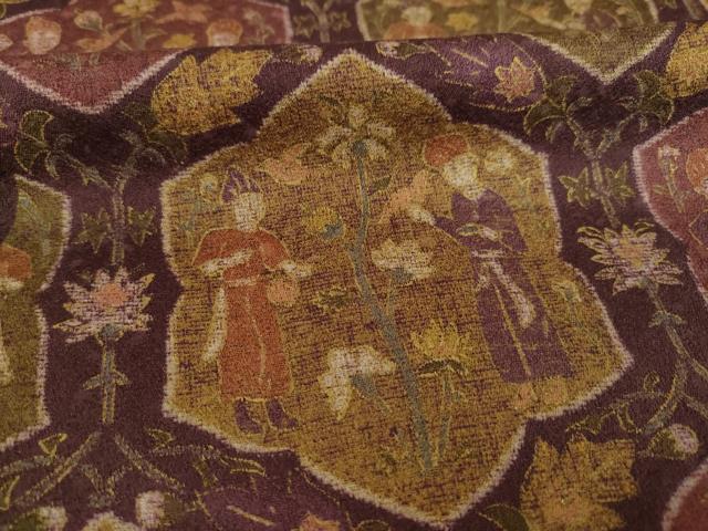 平和屋着物●訪問着　エ霞人物文　金彩　正絹　逸品　AAAZ4784ck 平和屋着物○訪問着 エ霞人物文 金彩 正絹 逸品 AAAZ4784ck