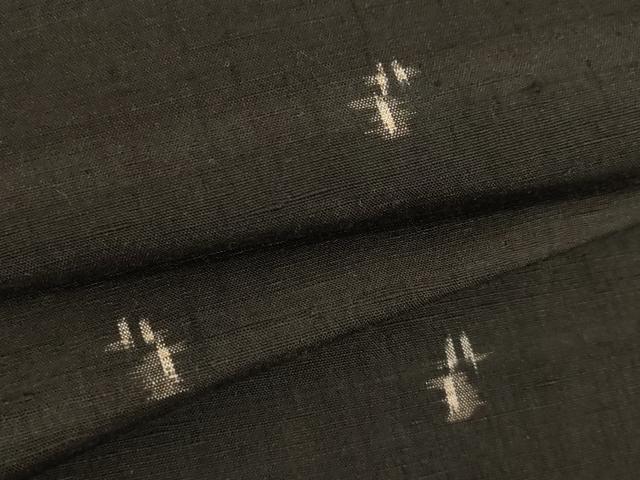 平和屋着物●上質な紬　十字絣　正絹　逸品　AAAZ4796ck