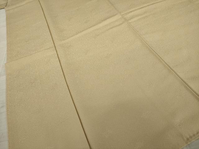 平和屋着物○上質な色無地 草花地紋 香色 正絹 逸品 AAAZ4836ck