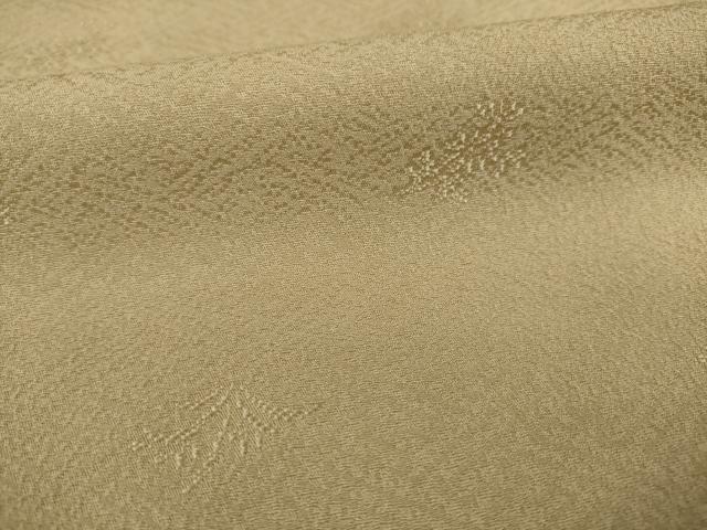 平和屋着物○上質な色無地 草花地紋 香色 正絹 逸品 AAAZ4836ck