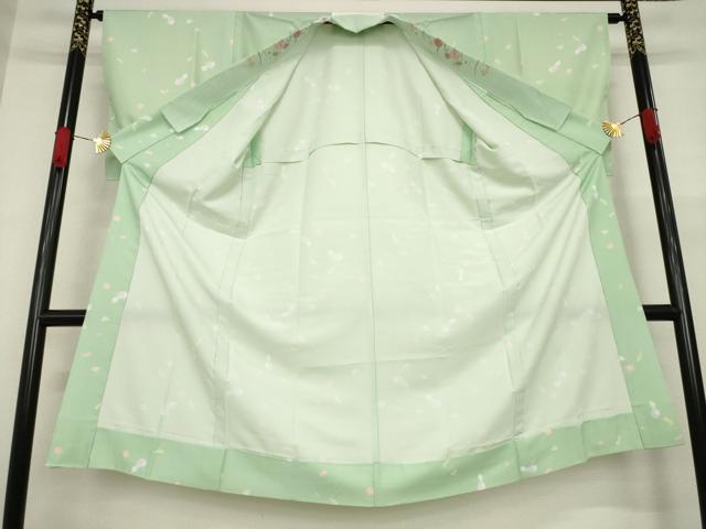 平和屋着物○長襦袢 無双仕立て 瓢箪花文 半衿刺繍 正絹 逸品 未