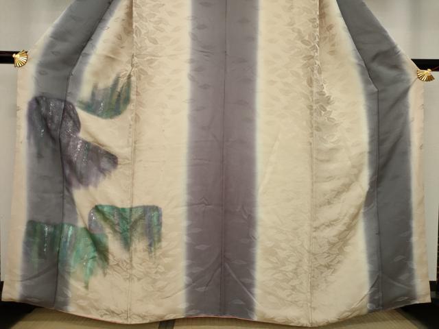 平和屋着物●訪問着　オーロラ　暈し染め　銀彩　正絹　逸品　AAAZ4860ck 平和屋着物○訪問着 オーロラ 暈し染め 銀彩 正絹 逸品 AAAZ4860ck 平和