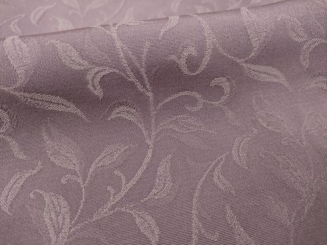 平和屋着物○上質な色無地 唐草地紋 葡萄鼠色 正絹 逸品 未