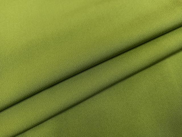 平和屋着物●上質な色無地　草色　正絹　逸品　AAAZ4885ph