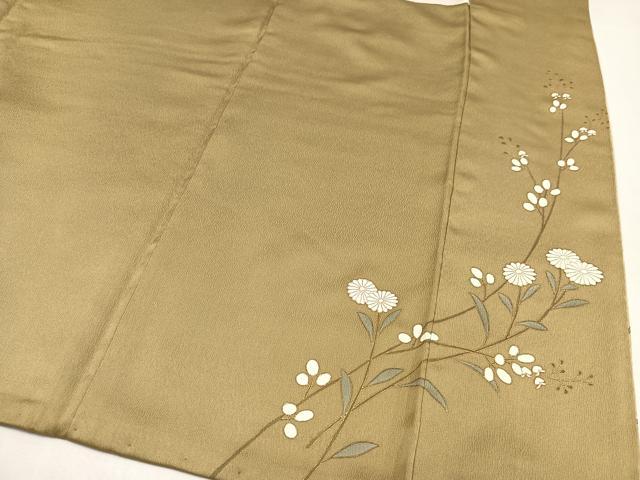 【染め分け暈し】正絹　上質な訪問着　花柄　袷　落款 染め分け暈し】正絹 上質な訪問着 花柄 袷 落款