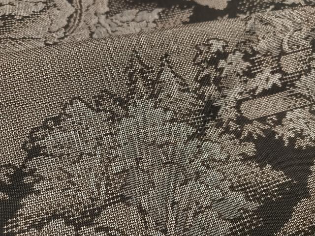 平和屋着物○本場大島紬 カタス9マルキ 樹林文 正絹 逸品 AAAZ4910ph