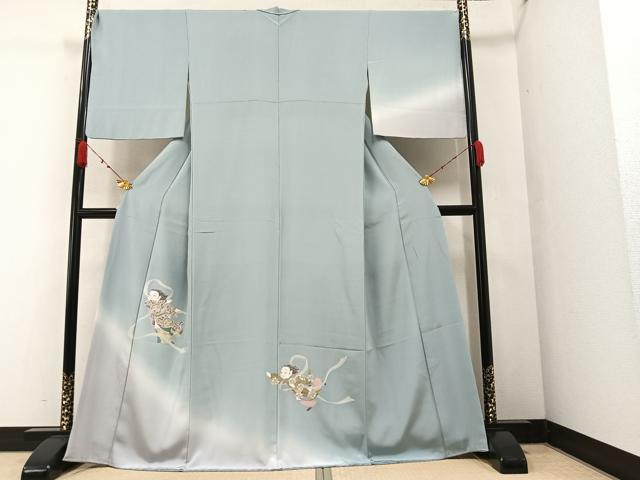 平和屋着物●訪問着　友禅　作家物　童子　暈し染め　正絹　逸品　AAAZ4918ph