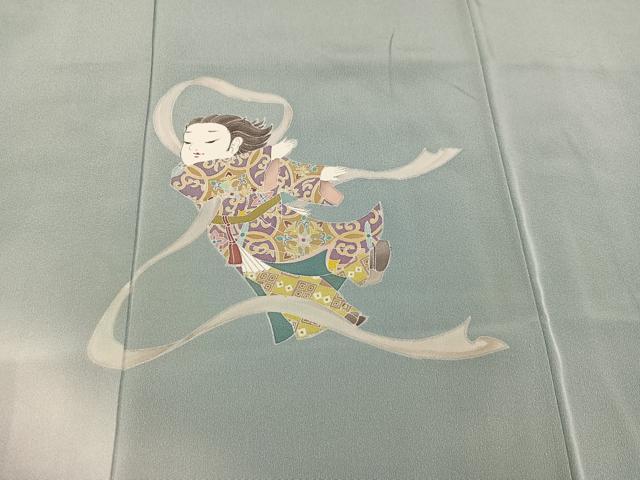 平和屋着物○訪問着 友禅 作家物 童子 暈し染め 正絹 逸品 AAAZ4918ph