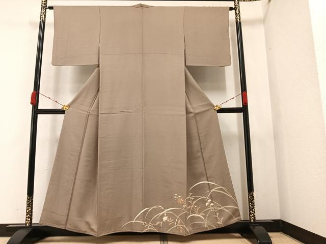 平和屋着物●豪華色留袖　草花文　金彩　正絹　逸品　AAAZ4919ph