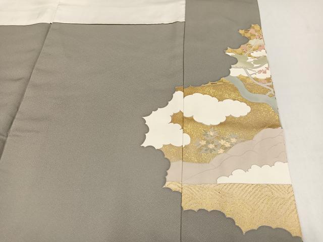 平和屋着物●豪華色留袖　駒刺繍　松竹梅文　金彩　正絹　逸品　AAAZ4942ph 平和屋着物○豪華色留袖 駒刺繍 松竹梅文 金彩 正絹 逸品 AAAZ4942ph