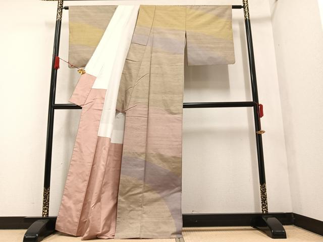 平和屋着物○紬 訪問着 正絹 逸品 AAAZ4960ph