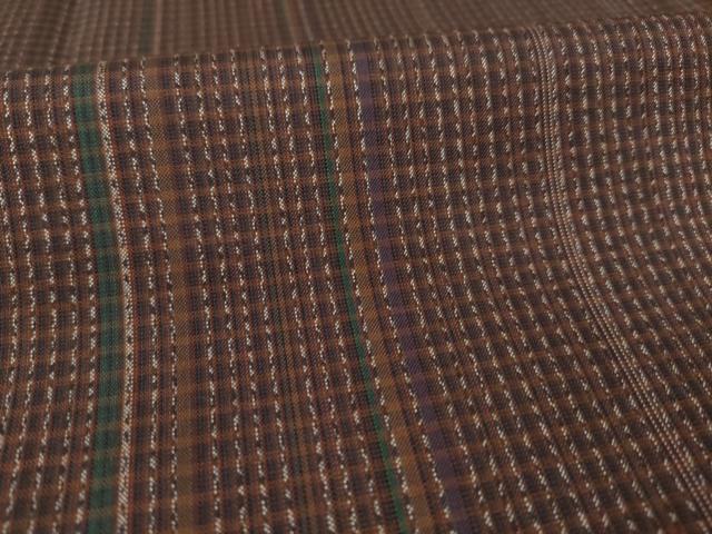 平和屋着物○本場縞大島紬 間道 正絹 逸品 AAAZ4970ck