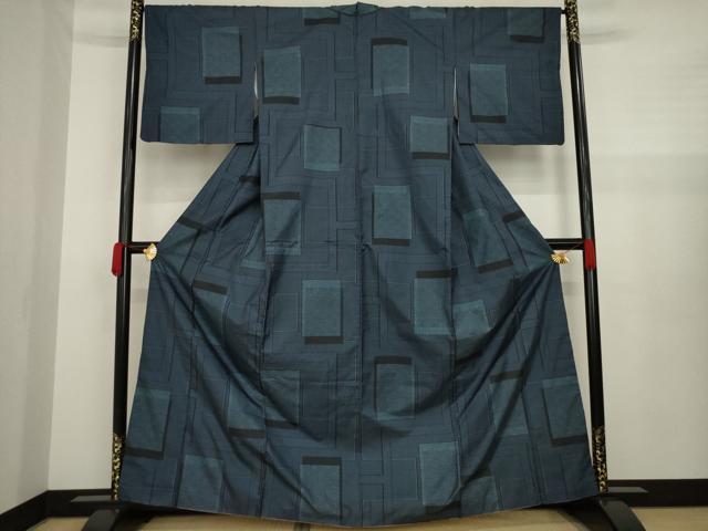 平和屋着物●本場大島紬　一元絣　色紙重ね文　正絹　逸品　AAAZ5001ck