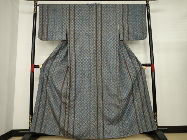 平和屋着物○上質な紬 絞り 鹿の子文様 正絹 逸品 AAAZ5007ck 紬