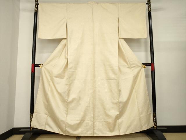 平和屋着物■上質な紬　十字絣　胴抜き仕立て　逸品　未使用　CAAG8559ev