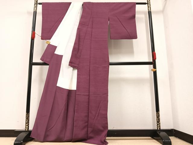 平和屋着物○上質な色無地 蘇枋色 正絹 逸品 CAAZ8162vf 平和屋