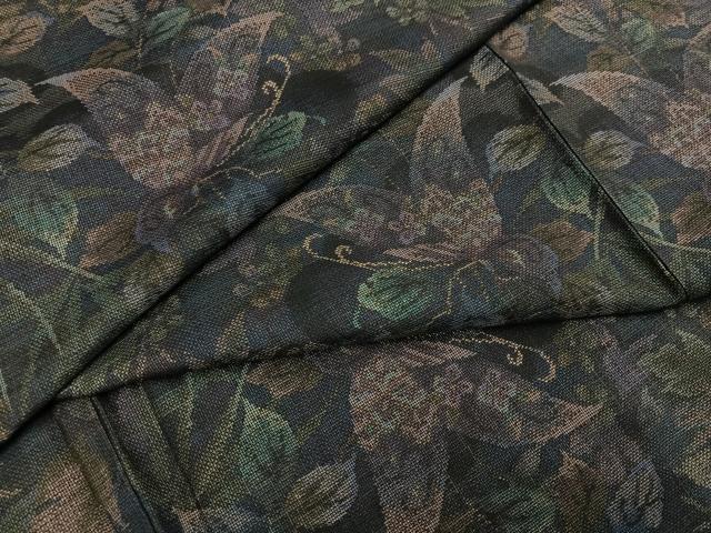 平和屋着物●本場大島紬　カタス９マルキ　花蝶文　さが美扱い　ロング丈　正絹　逸品　AAAZ5060ph