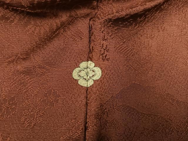 平和屋着物○上質な色無地 人物樹林地紋 紅鳶色 さが美扱い 正絹